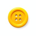 Sunny Simplicity: Isolated Yellow Button Radiating Warmth on a White Background