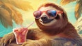 Sunny Sloth Retreat: Chillin\' with Shades