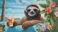 Sunny Sloth Retreat: Chillin\' with Shades