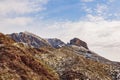 Sunny snowy landscape of Franklin Mountain