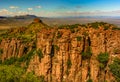 South Africa Graaff-Reinet,Valley of Desolation panorama with mountains and rocks Royalty Free Stock Photo