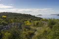 Sunny spring day in dalmatian coast line Razanj Croatia