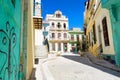 Sunny street in Old Havana on a beautiful day