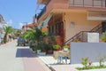 Sunny street scene in Sarti, Sithonia, Chalkidiki