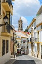 Sunny street of Spanish city Cabra