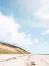 Sunny Summer Beach Day on the Cape Cod National Seashore. Royalty Free Stock Photo