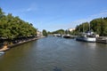 Banks of Aurajoki river in Turku, Finland Royalty Free Stock Photo