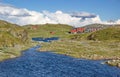 Sunny summer day on lake Bygdin, Norway