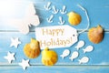 Sunny Summer Greeting Card With Text Happy Holidays