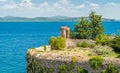 A sunny summer landscape near Porto Ercole, in Monte Argentario, in the Tuscany region of Italy.