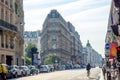 Sunny Summer Street of Paris and a Lot of Parked Cars