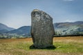 Ancient stone circle at castlerigg, with a mountain.