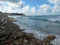 Atmospheric Tel Aviv coastline. Royalty Free Stock Photo