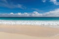 Paradise sunny beach with white sand and turquoise sea. Royalty Free Stock Photo