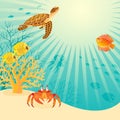 Sunny underwater life Royalty Free Stock Photo