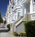 Sunny victorian houses in San Francisco