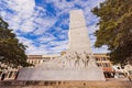 Sunny view of The Alamo Cenotaph Monument