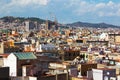 Sunny view of Barcelona city Royalty Free Stock Photo