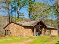 Sunny view of the Beavers Bend Nature Center in Beavers Bend State Park Royalty Free Stock Photo