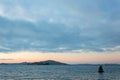 Sunny view of the building of Alcatraz Island