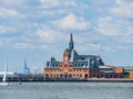 Sunny view of the Central Railroad of New Jersey Terminal Royalty Free Stock Photo