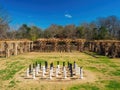 Sunny view of the chessmate in San Antonio Botanical Garden Royalty Free Stock Photo