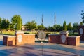 Sunny view of the Chicksaw Nation sign of University of Central Oklahoma