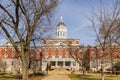 Sunny view of the Dr. Richard H. Jesse Hall of University of Missouri Royalty Free Stock Photo