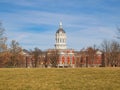 Sunny view of the Dr. Richard H. Jesse Hall of University of Missouri Royalty Free Stock Photo