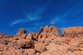 Sunny view of the Elephant Rock of Valley of Fire State Park Royalty Free Stock Photo