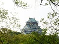 Sunny view of the famous Osaka Castle