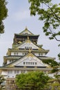 Sunny view of the famous Osaka Castle