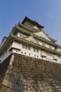 Sunny view of the famous Osaka Castle