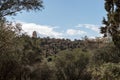 Sunny view of Filopappos Hill Athens, Greece Royalty Free Stock Photo