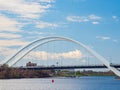 Sunny view of the Frederick Douglass Memorial Bridge