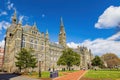 Sunny view of the Healy Hall of Georgetown University Royalty Free Stock Photo