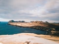 Sunny view of Helgafell volcano on Westman Islands Vestmannaeyjar