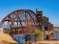 Sunny view of the historical Clinton Presidential Park Bridge Royalty Free Stock Photo