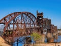 Sunny view of the historical Clinton Presidential Park Bridge Royalty Free Stock Photo