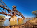 Sunny view of the historical Clinton Presidential Park Bridge Royalty Free Stock Photo