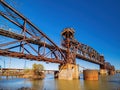 Sunny view of the historical Clinton Presidential Park Bridge Royalty Free Stock Photo