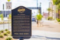 Sunny view of historical sign