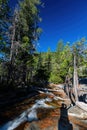 Sunny view of the Horsetail Fall Trail at Lake Tahoe Royalty Free Stock Photo