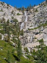 Sunny view of the Horsetail Fall Trail at Lake Tahoe Royalty Free Stock Photo