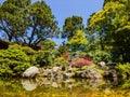 Sunny view of the Japanese Tea Garden in Golden Gate Park Royalty Free Stock Photo