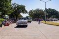 Sunny view of a July 4th community parade in Dallas Royalty Free Stock Photo