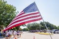 Sunny view of a July 4th community parade in Dallas Royalty Free Stock Photo