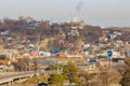 Sunny view of the Kansas City Cityscape from Penn Valley Park Royalty Free Stock Photo