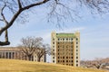 Sunny view of The Kansas City downtown cityscape Royalty Free Stock Photo