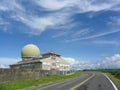 Sunny view of the Kenting Meteorological Radar Observatory Royalty Free Stock Photo